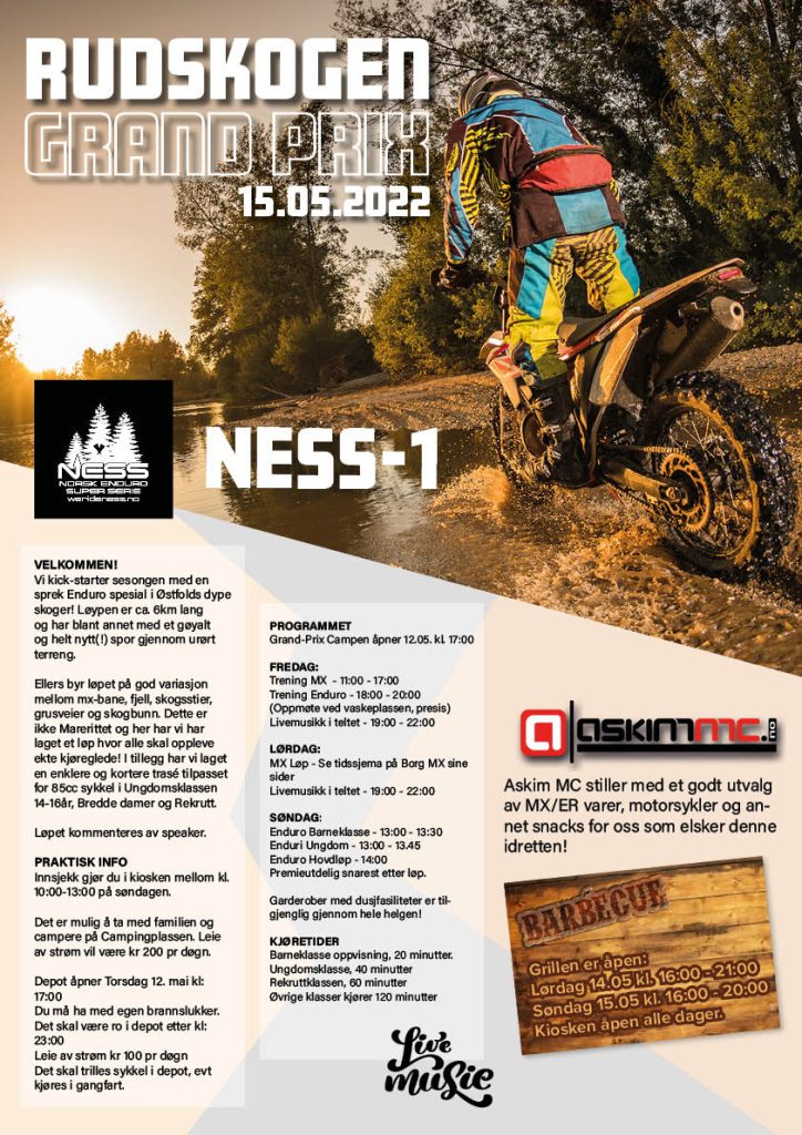 Rudskogen Grand Prix 2022 Plakat